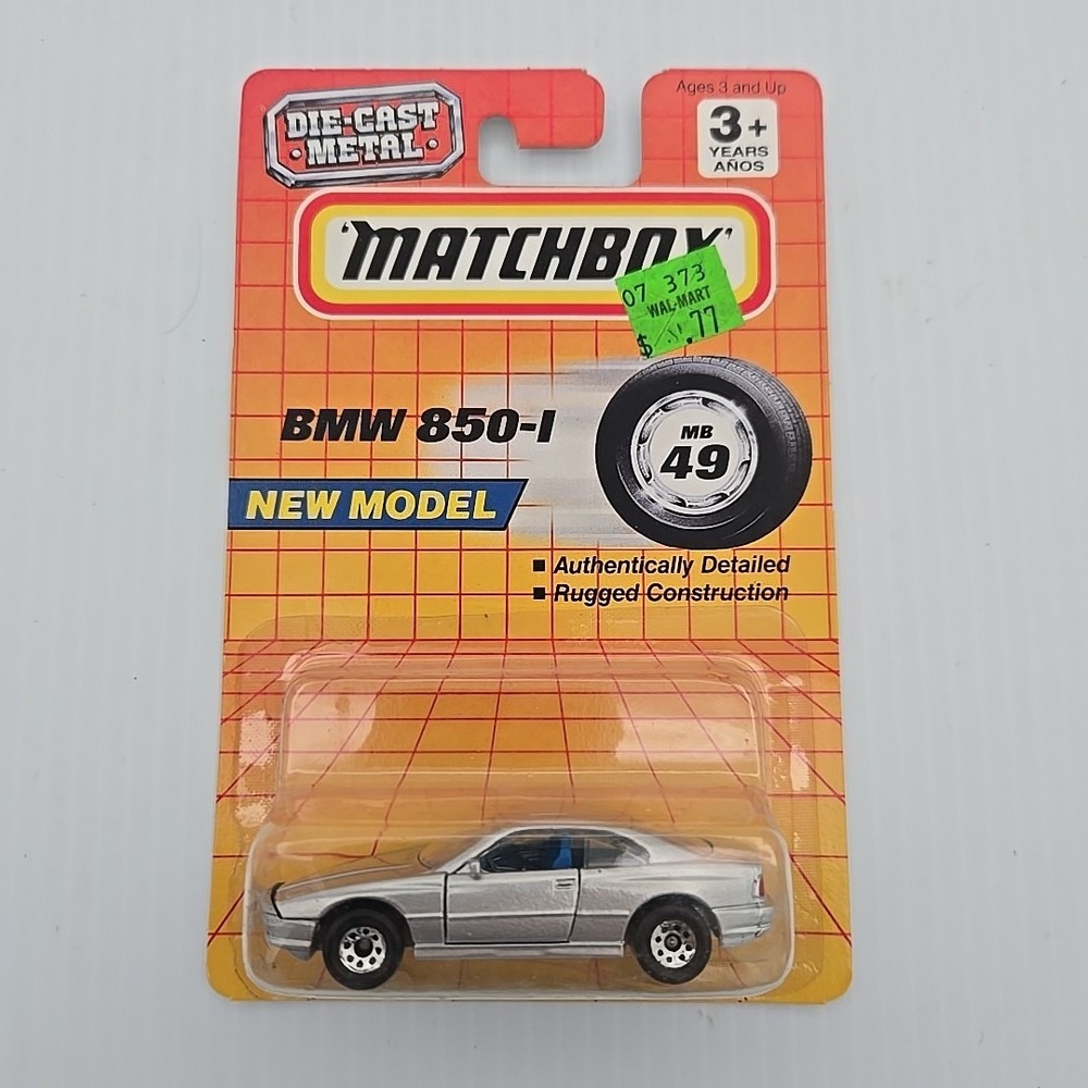 1993 Matchbox Die-Cast Car MB 49 BMW 850-l Silver Brand New‎